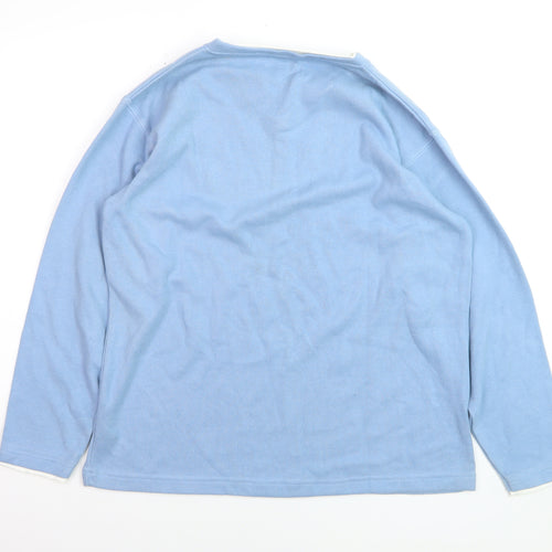 Dunnes Stores Mens Blue V-Neck Cotton Blend Jumper Small