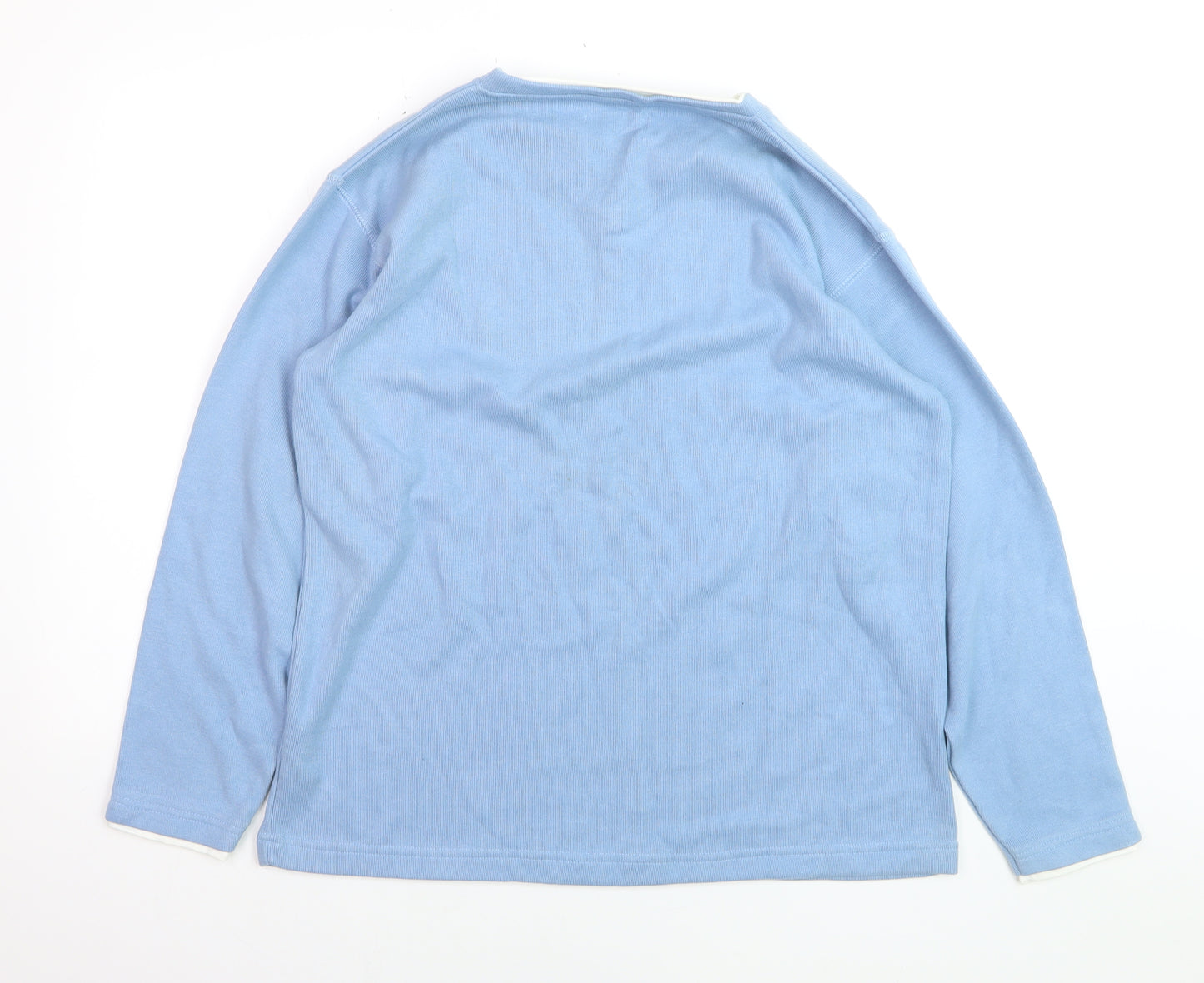 Dunnes Stores Mens Blue V-Neck Cotton Blend Jumper Small