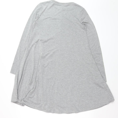 Boohoo Women’s Grey Long Sleeve Jersey T-Shirt Size 10