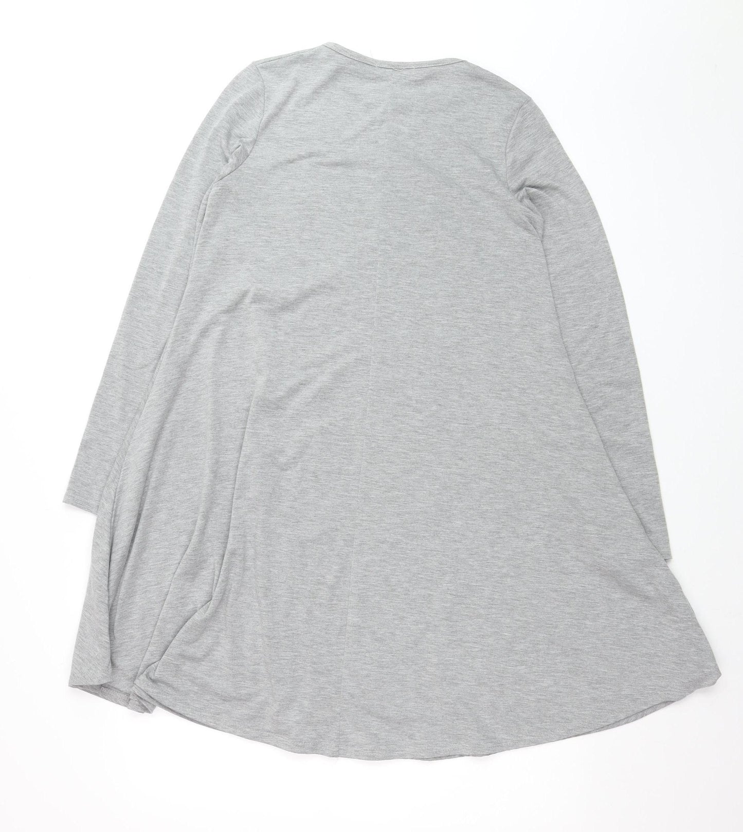 Boohoo Women’s Grey Long Sleeve Jersey T-Shirt Size 10