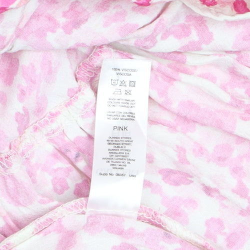 Gallery Women's Pink Floral A-Line Short Dress Size 12