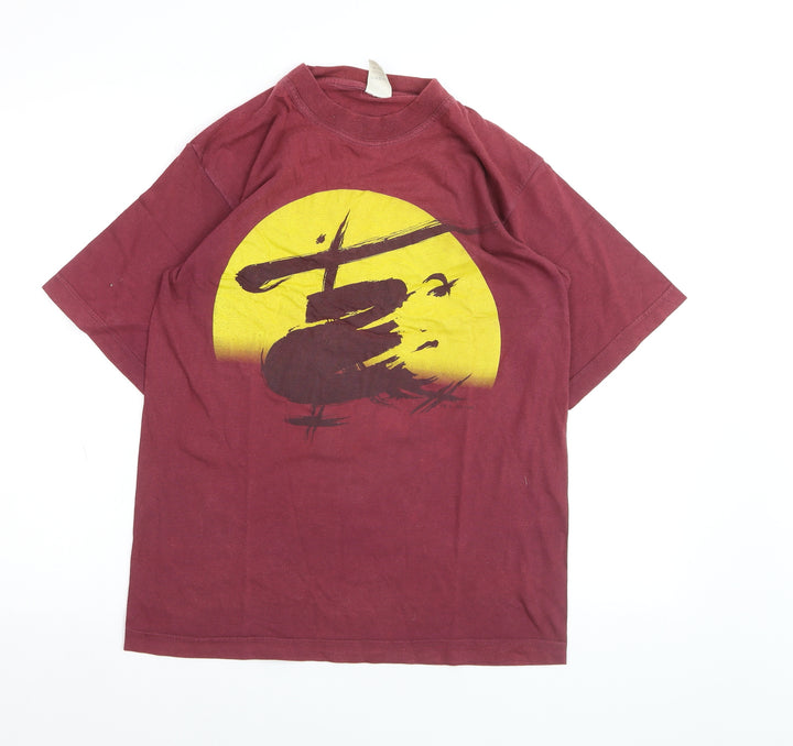 Dewynters Men's Burgundy Miss Saigon Graphic Cotton T-Shirt Medium