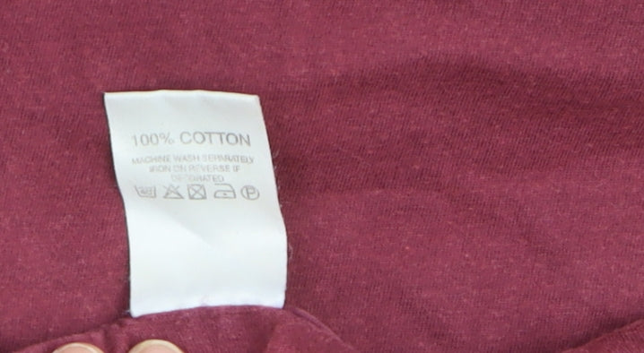 Dewynters Men's Burgundy Miss Saigon Graphic Cotton T-Shirt Medium