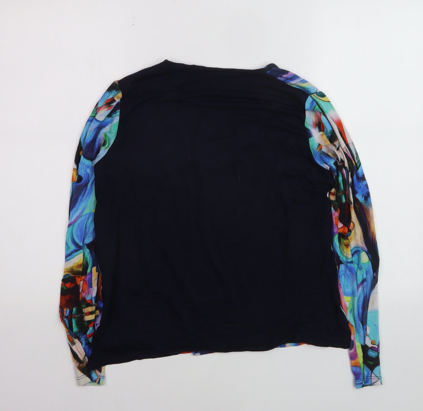 Tinta Womens Multicoloured Viscose Art Print Long Sleeve Blouse Size 12