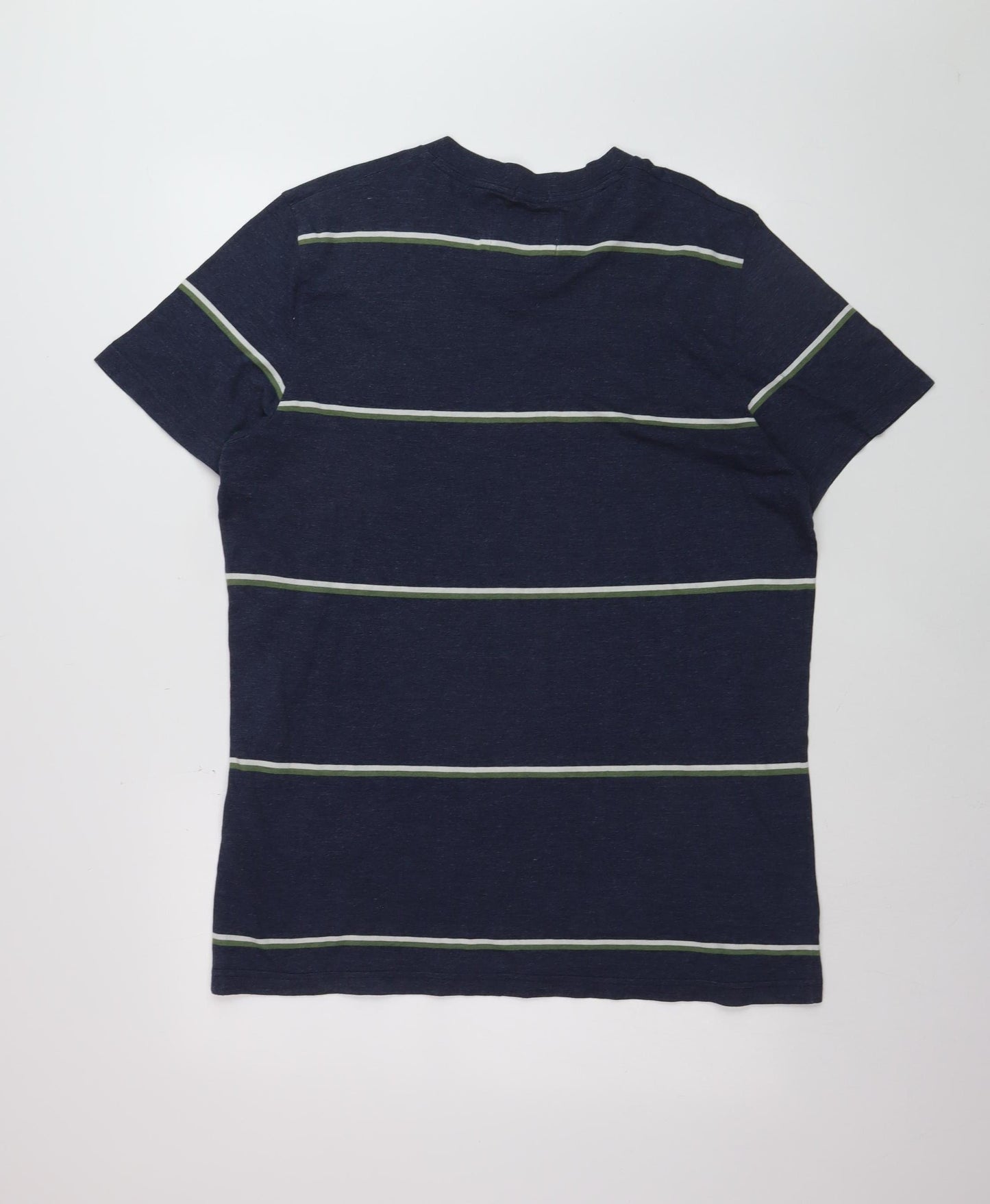 Abercrombie & Fitch Men's Navy Striped V-Neck T-Shirt XXL Classic Fit