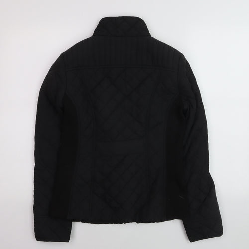 Dunnes Women's Black Quilted Short Jacket Size 10
