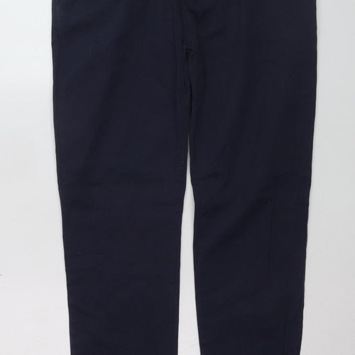 Next Women's Blue Slim Fit Chino Trousers 32S Cotton Blend