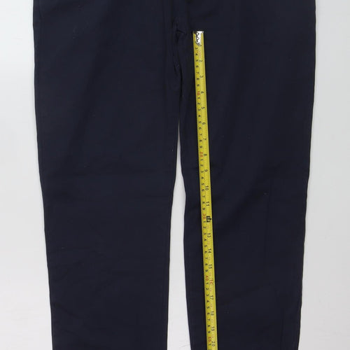Next Women's Blue Slim Fit Chino Trousers 32S Cotton Blend