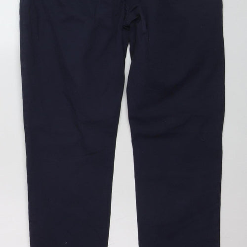 Next Women's Blue Slim Fit Chino Trousers 32S Cotton Blend