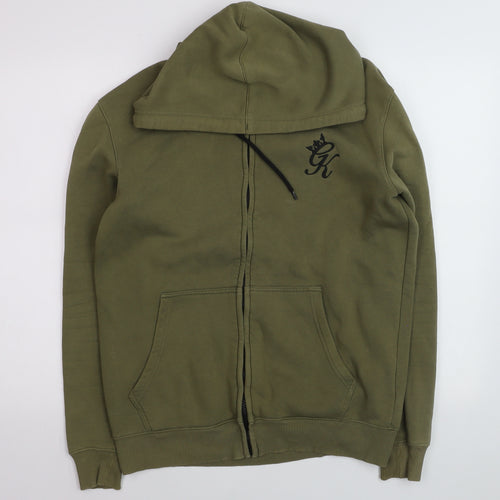 Gym King Men's Green Full Zip Hoodie Size L Cotton Blend