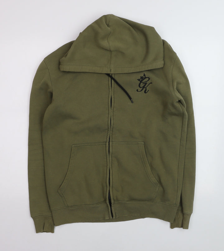Gym King Men's Green Full Zip Hoodie Size L Cotton Blend