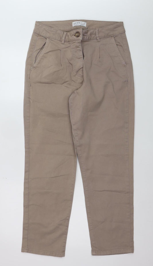 Primark Women’s Beige Chino Trousers Size 14 Regular Fit