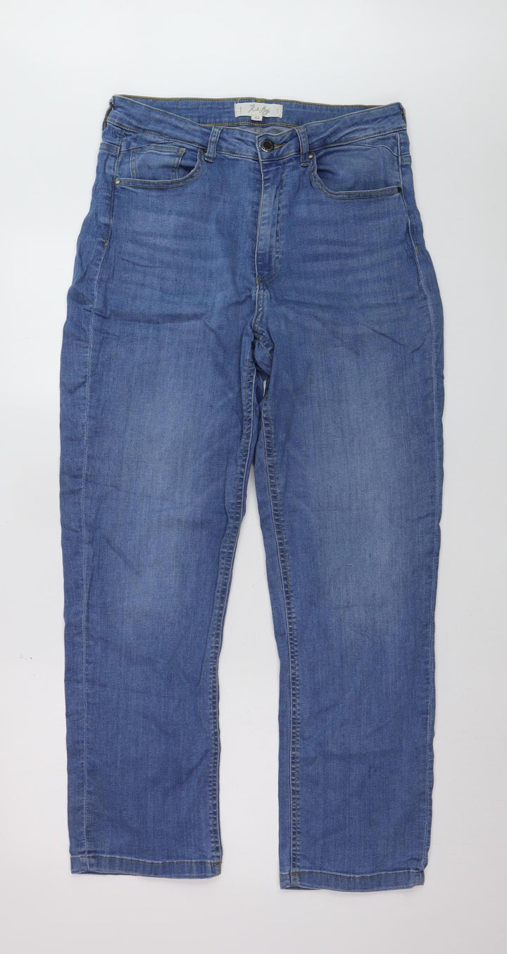 Koala Bay Women's Blue Straight Leg Stretch Jeans Size 14