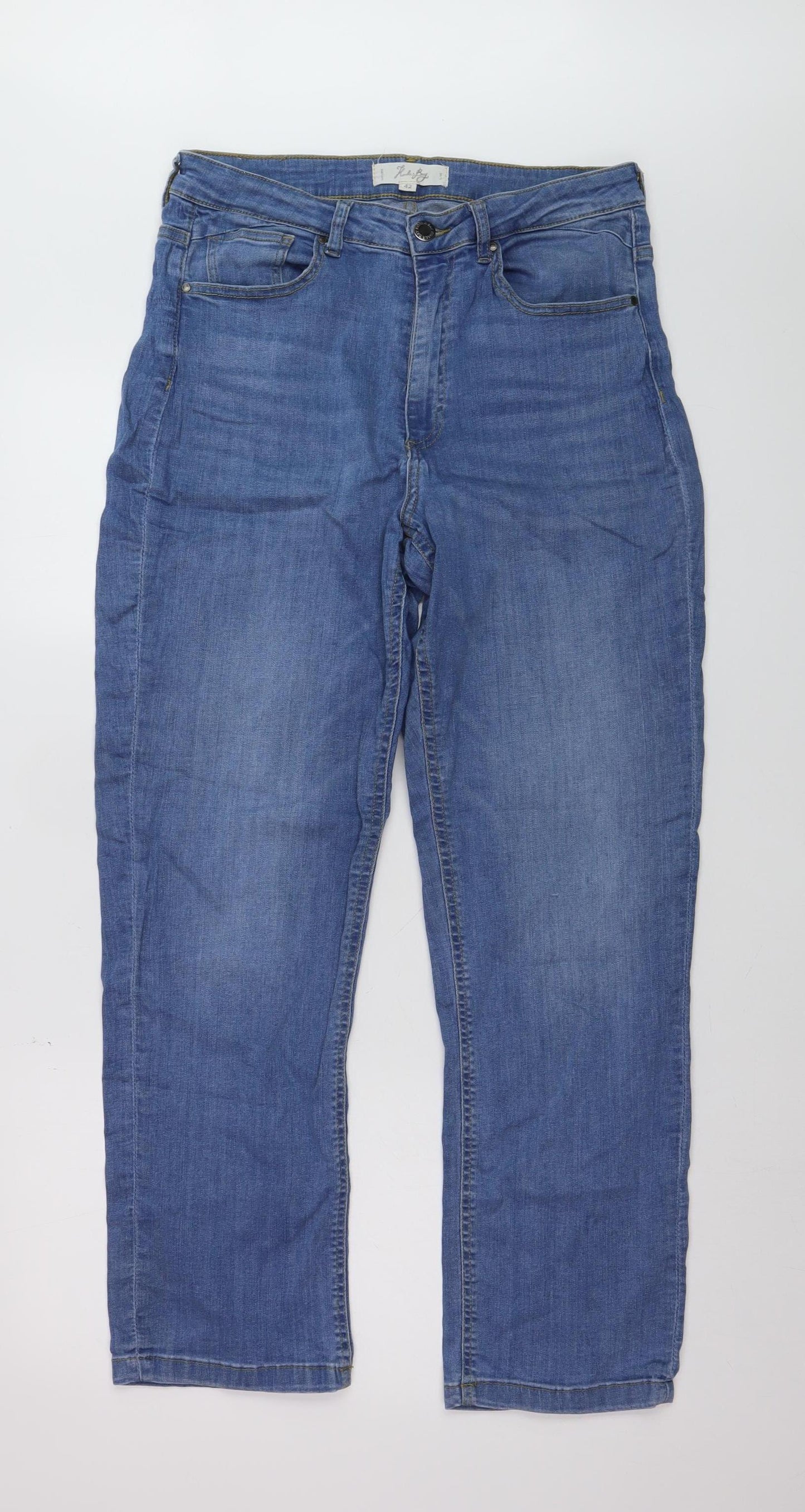 Koala Bay Women's Blue Straight Leg Stretch Jeans Size 14