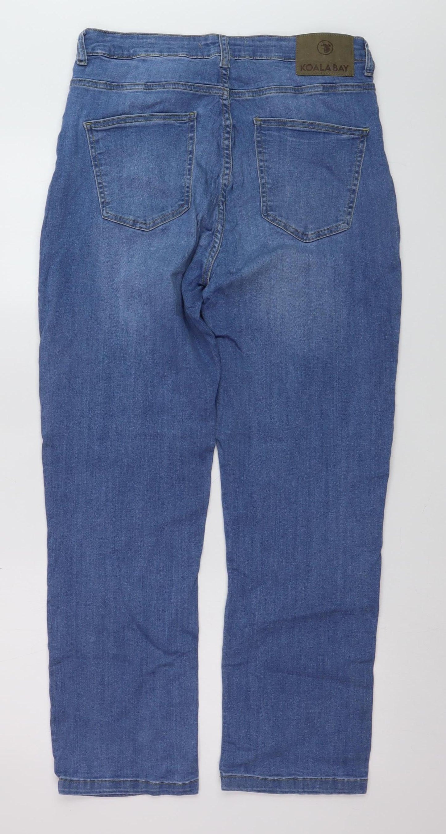 Koala Bay Women's Blue Straight Leg Stretch Jeans Size 14