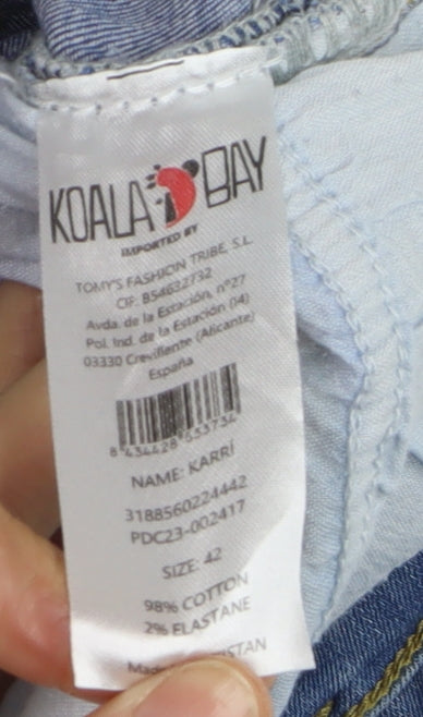 Koala Bay Women's Blue Straight Leg Stretch Jeans Size 14