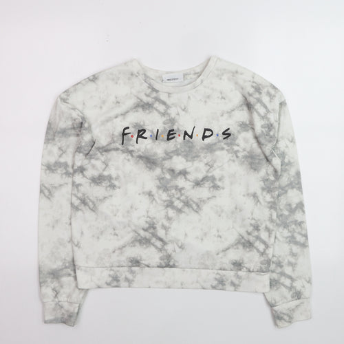 George Girls Grey Tie Dye Friends Sweatshirt Jumper 13-14 Years