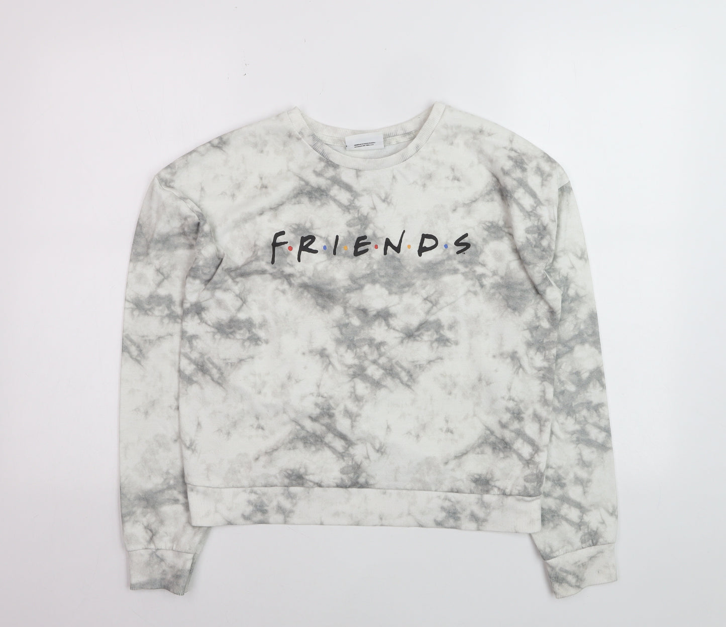 George Girls Grey Tie Dye Friends Sweatshirt Jumper 13-14 Years