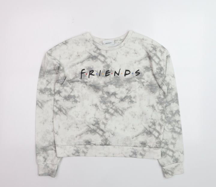 George Girls Grey Tie Dye Friends Sweatshirt Jumper 13-14 Years