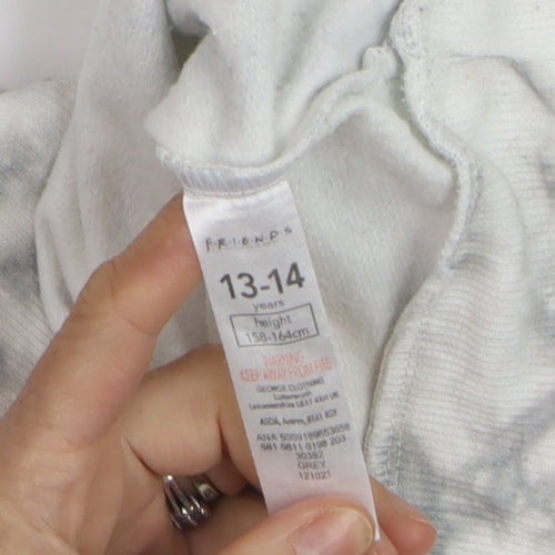 George Girls Grey Tie Dye Friends Sweatshirt Jumper 13-14 Years