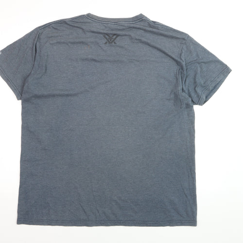 Vortex Men's Grey XL Graphic Deer Lightweight Cotton Blend T-Shirt