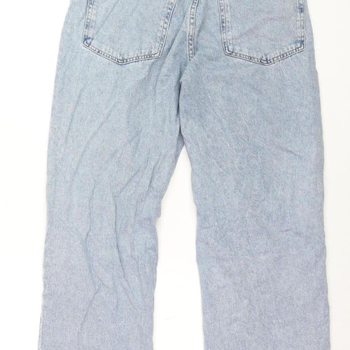 Ardene Women’s Blue Distressed Loose Straight High Waist Jeans Size 16
