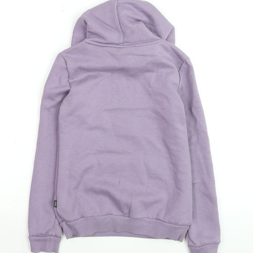 Puma Girls Purple Pullover Hoodie 11-12 Years Logo Fleece Sweatshirt