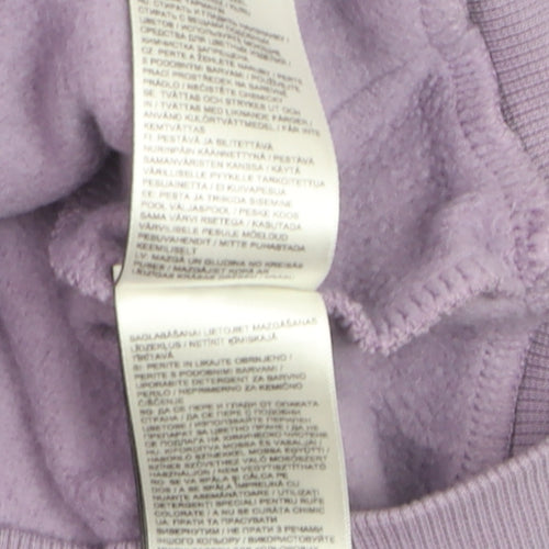 Puma Girls Purple Pullover Hoodie 11-12 Years Logo Fleece Sweatshirt