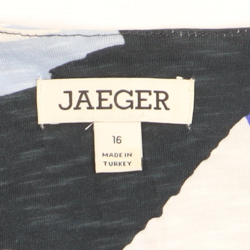 Jaeger Women’s Multicoloured Cotton Tunic Top Size 16