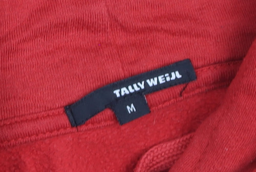 Tally Weijl Womens Red Cropped Pullover Hoodie Size M