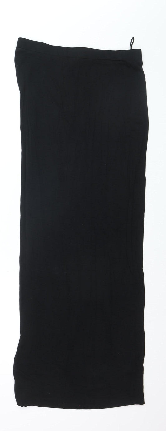 New Look Women Black Size 10 Long Stretch Pencil Skirt