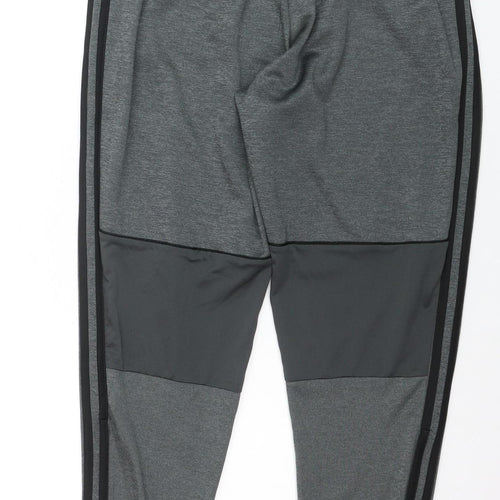 Adidas Men Grey Slim Fit Track Pants M Joggers Activewear