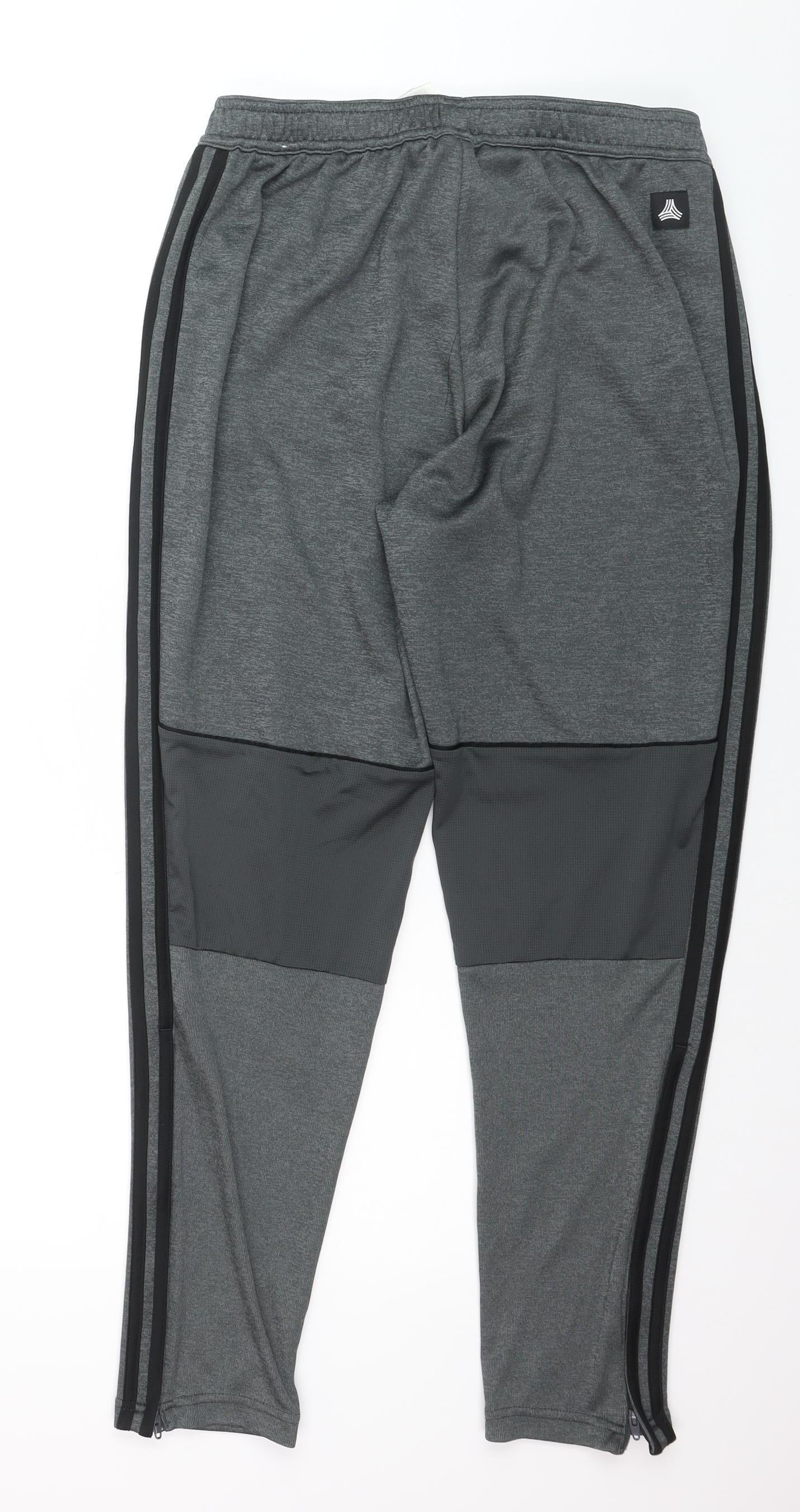 Adidas Men Grey Slim Fit Track Pants M Joggers Activewear