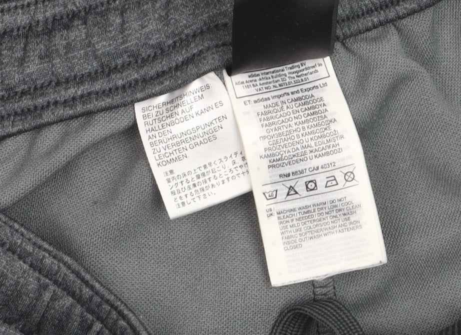 Adidas Men Grey Slim Fit Track Pants M Joggers Activewear