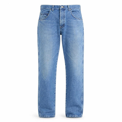 Wrangler Men Blue 35x32 Straight Fit Denim Jeans Classic Style