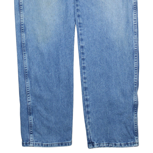 Wrangler Men Blue 35x32 Straight Fit Denim Jeans Classic Style