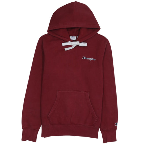Champion Men's Red Small Pullover Hoodie Organic Cotton