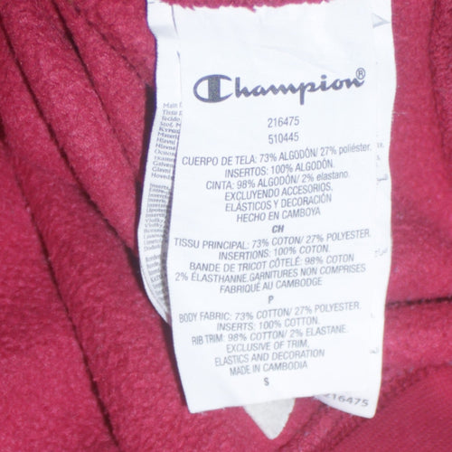 Champion Men's Red Small Pullover Hoodie Organic Cotton
