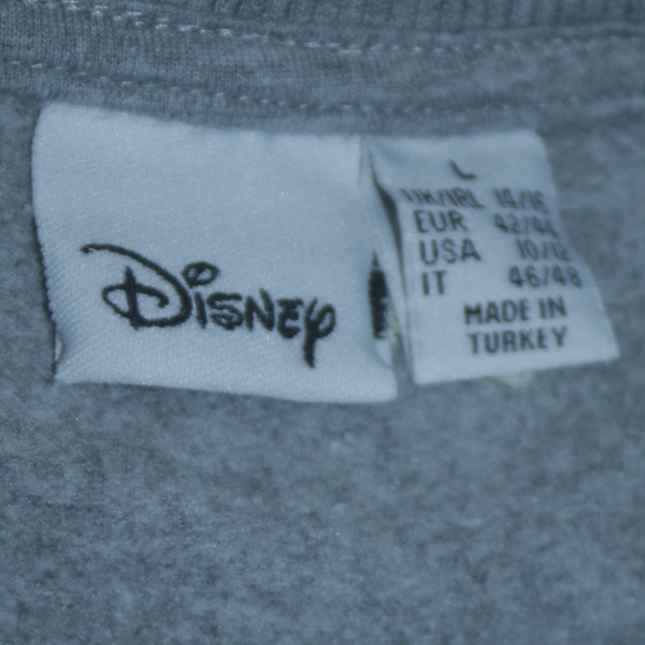 Disney Eeyore Unisex Grey Pullover Sweatshirt L Graphic Print