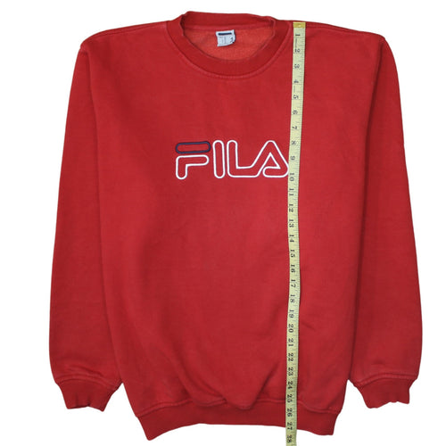 FILA Men's Red XL Pullover Crew Neck Sweatshirt Retro Sports Style