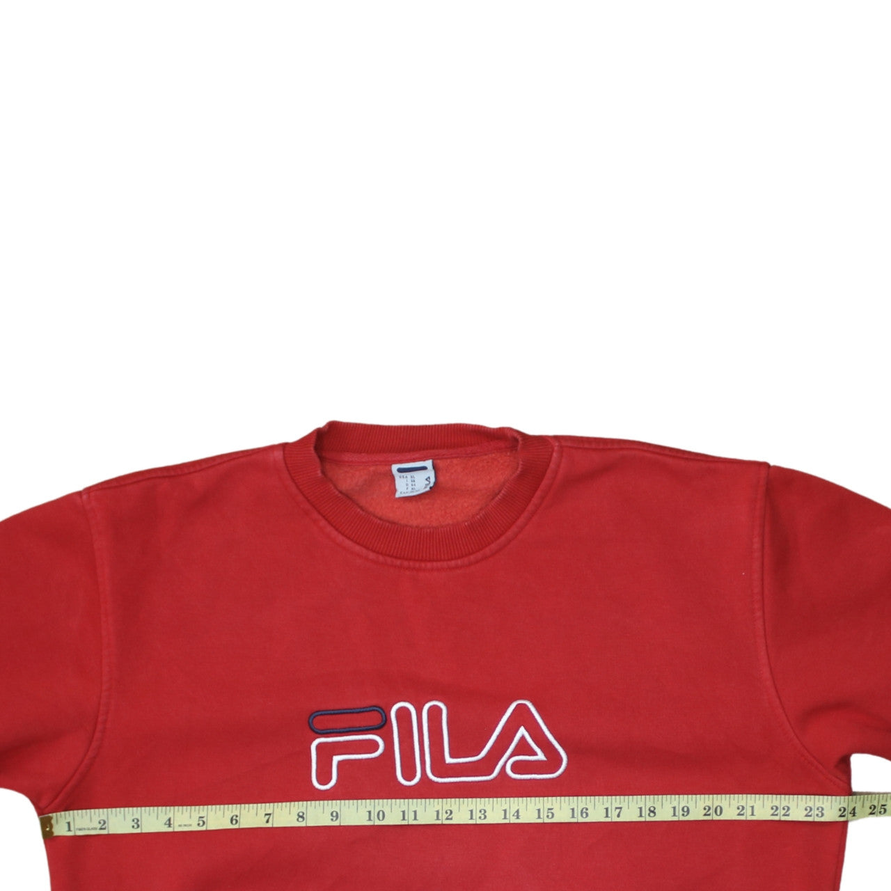 FILA Men's Red XL Pullover Crew Neck Sweatshirt Retro Sports Style