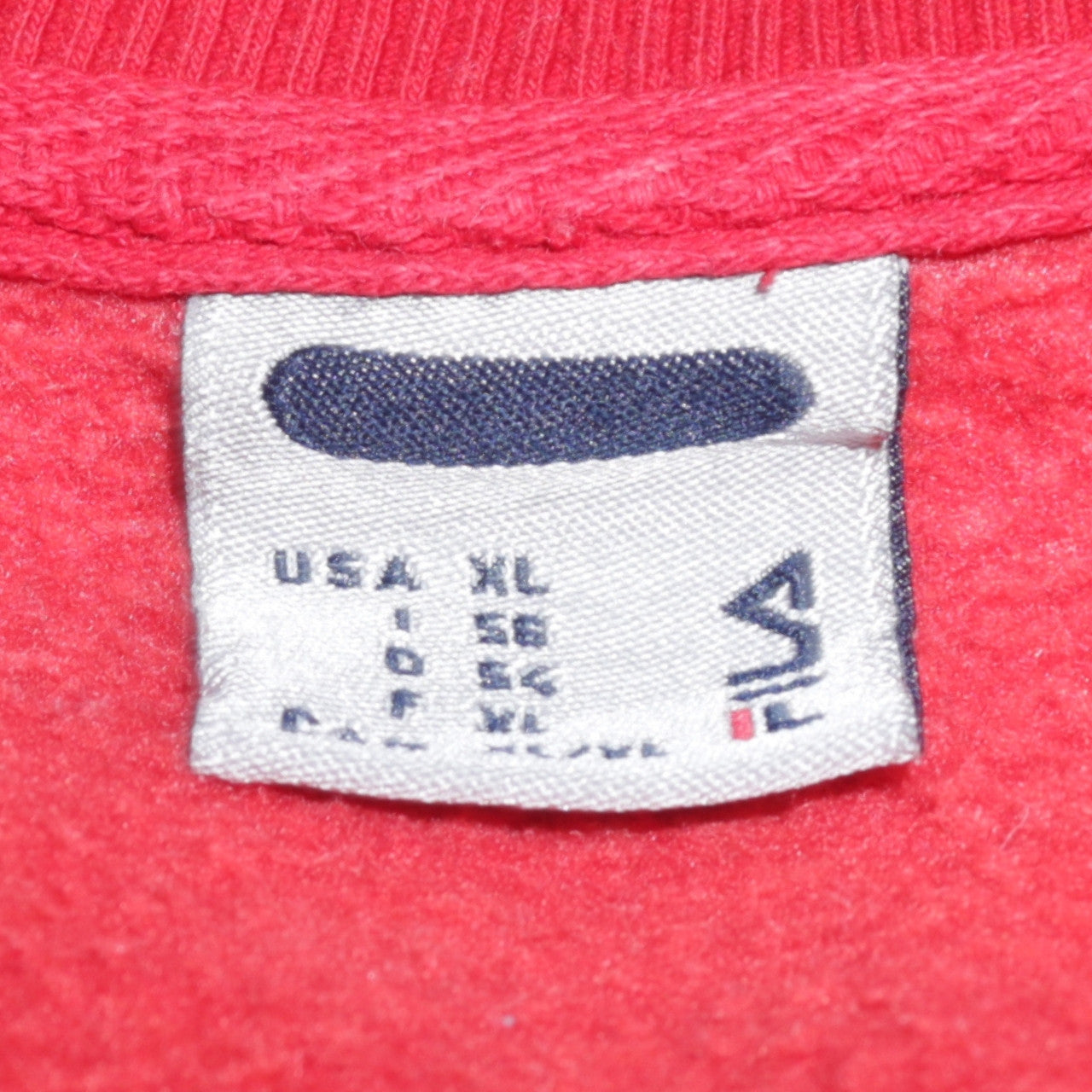 FILA Men's Red XL Pullover Crew Neck Sweatshirt Retro Sports Style
