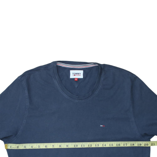 Tommy Jeans Men's Blue 2XL Cotton Crew Neck T-Shirt