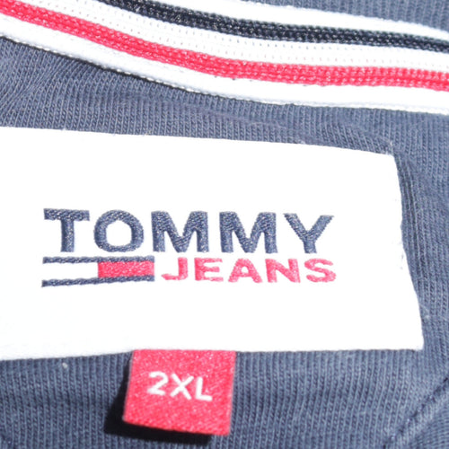 Tommy Jeans Men's Blue 2XL Cotton Crew Neck T-Shirt
