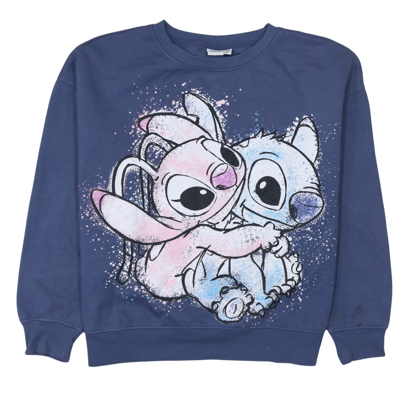 Disney Primark Cares Womens Blue Stitch Sweatshirt L 14/16 Pullover