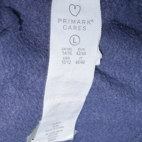 Disney Primark Cares Womens Blue Stitch Sweatshirt L 14/16 Pullover