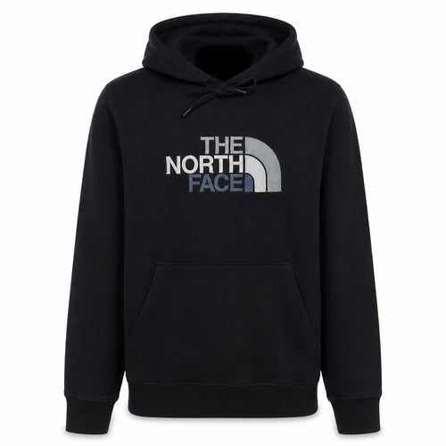 The North Face Mens Black Pullover Hoodie L Logo Fleece Sweatshirt