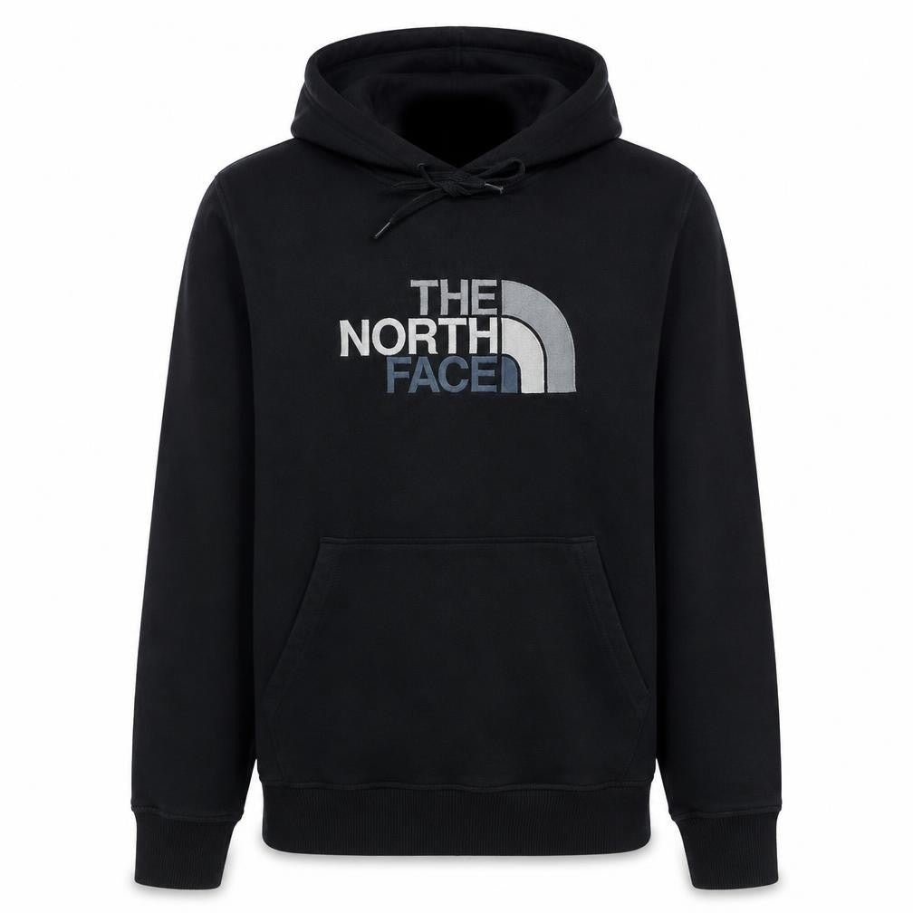 The North Face Mens Black Pullover Hoodie L Logo Fleece Sweatshirt