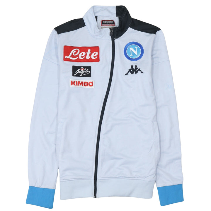 Kappa Boys White Full Zip Napoli Football Sweatshirt 14 Years 164cm Polyester