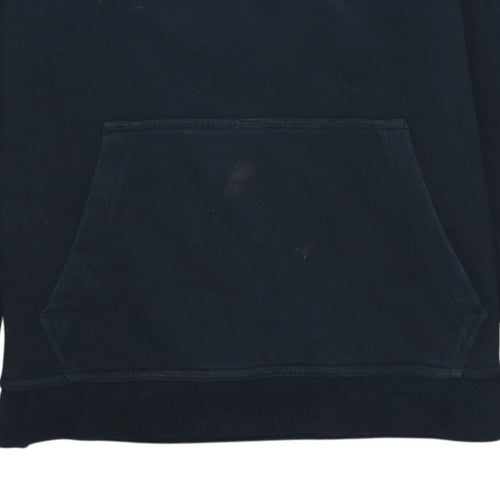 Nike Boys Black XL Pullover Hoodie with Logo Print